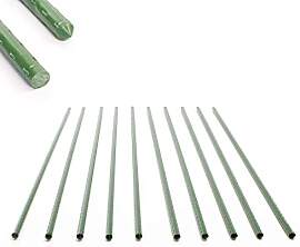 Toboli 10x Pflanzstäbe grün 120 cm Ø 11 mm