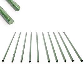 Toboli 10x Pflanzstäbe grün 90 cm Ø 11 mm