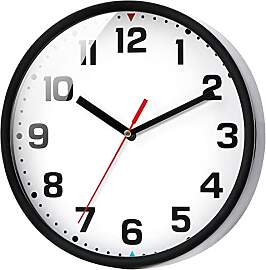 TOHOOYO Wanduhr 9 Zoll Batteriebetriebene Uhr