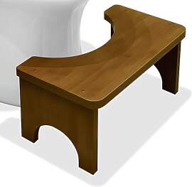 Toilettenhocker aus Bambus, 37×20×17 cm