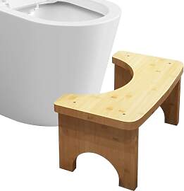 Toilettenhocker Holz, Bambus Toilettenhocker, WC