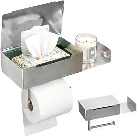 Toilettenpapierhalter mit Feuchttücherbox,