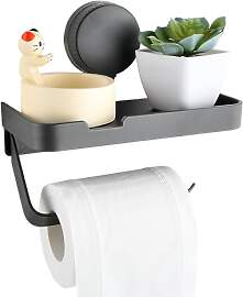 Toilettenpapierhalter Ohne Bohren mit Ablage,
