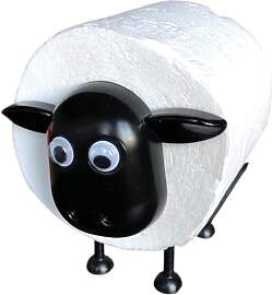 Toilettenpapierhalter Schaf-Design – mit Rolle - 