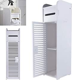Toilettenschrank mit Toilettenpapierhalter,