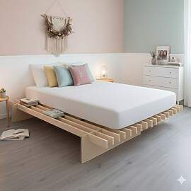 Tojo Bett Parallel Buche Massivholz