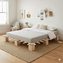 Tojo Bett System Buche Massivholz