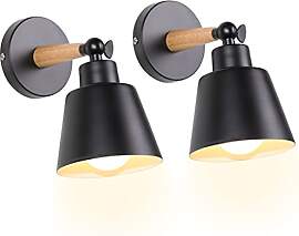 TOKIUS 2 Stücke Wandleuchten Holz Moderne