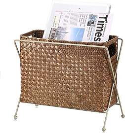 TOLIDA Stabiles Zeitungsständer aus Seegras,