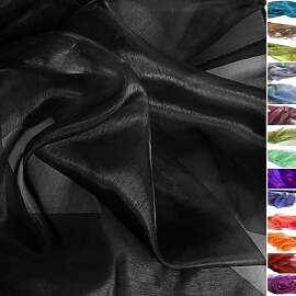 TOLKO 1m Organza Stoffe zum Nähen Meterware |