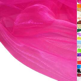 TOLKO 1m Organza Stoffe zum Nähen Meterware |