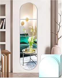TOLOVIC Selbstklebende Fliesenspiegel Glas HD DIY