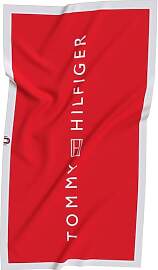 Tommy Hilfiger Herren Originales Handtuch, rot,