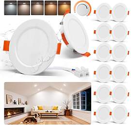 Tomosu 12er Set LED Spots Dimmbar 68mm-80mm