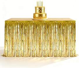 Tomotato Tischumrandung Fransen, Golden Skirt