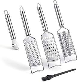 Tongjude Edelstahl Käsereibe Set, 5er Set