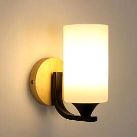 Toolight Wandleuchte Innen E27, E27 Holz Wandlampe 