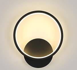 Toolight Wandleuchte Innen Rund Schwarz, 12W