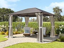 TOOLPORT 3x3,65 m Hardtop-Gartenpavillon, inkl. 4