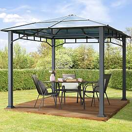 TOOLPORT 3x3 m Hardtop Gartenpavillon, ohne