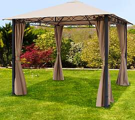 TOOLPORT 3x3 m Softtop Gartenpavillon, inkl. 4
