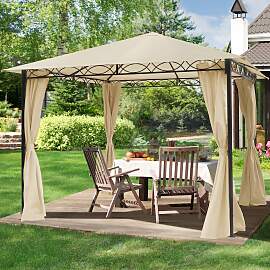 TOOLPORT 3x3 m Softtop Gartenpavillon, inkl. 4