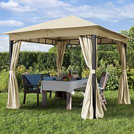 TOOLPORT 3x3 m Softtop Gartenpavillon, inkl. 4
