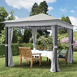 TOOLPORT 3x3 m Softtop Gartenpavillon, inkl. 4