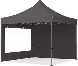TOOLPORT 3x3m Stahl Faltpavillon, inkl. 2