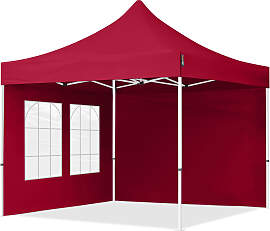 TOOLPORT 3x3m Stahl Faltpavillon, inkl. 2