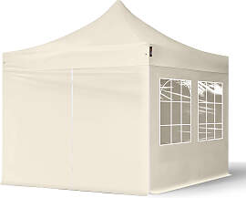TOOLPORT 3x3m Stahl Faltpavillon, inkl. 4