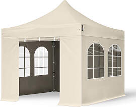 TOOLPORT 3x3m Stahl Faltpavillon, inkl. 4