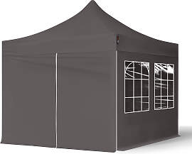 TOOLPORT 3x3m Stahl Faltpavillon, inkl. 4