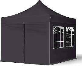 TOOLPORT 3x3m Stahl Faltpavillon, inkl. 4