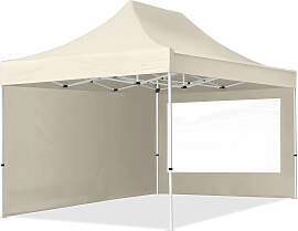TOOLPORT 3x4,5m Stahl Faltpavillon, inkl. 2