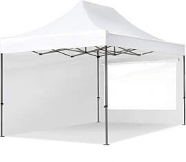 TOOLPORT 3x4,5m Stahl Faltpavillon, inkl. 2