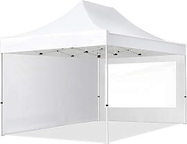 TOOLPORT 3x4,5m Stahl Faltpavillon, inkl. 2