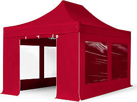 TOOLPORT 3x4,5m Stahl Faltpavillon, inkl. 4