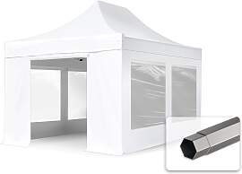 TOOLPORT 3x4,5m Stahl Faltpavillon, inkl. 4