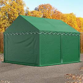 TOOLPORT 3x4 m Lagerzelt, PVC-Plane, dunkelgrün - 