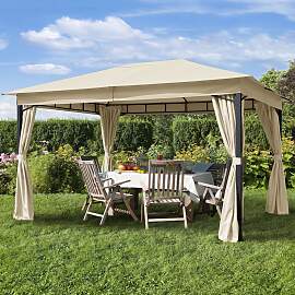 TOOLPORT 3x4 m Softtop Gartenpavillon, inkl. 4