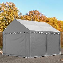 TOOLPORT 3x4m Lagerzelt, PVC-Plane, grau - (2330)