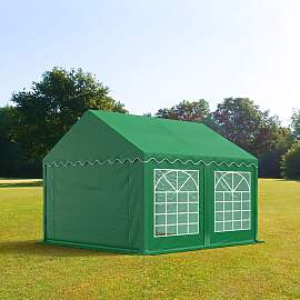 TOOLPORT 3x4m Partyzelt, PVC-Plane, dunkelgrün -