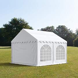 TOOLPORT 3x5m Partyzelt, PVC-Plane, weiß, mit