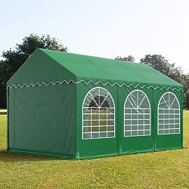 TOOLPORT 3x6m Partyzelt, PVC-Plane, dunkelgrün,