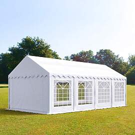 TOOLPORT 3x9m Partyzelt, PVC-Plane, weiß - (6139)