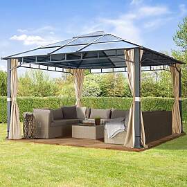 TOOLPORT 4x4 m Hardtop Gartenpavillon, inkl. 4