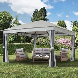 TOOLPORT 4x4 m Softtop Gartenpavillon, inkl. 4