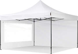 TOOLPORT 4x4m Stahl Faltpavillon, inkl. 2