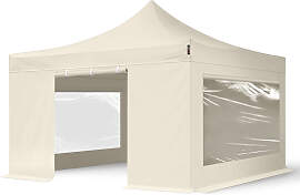 TOOLPORT 4x4m Stahl Faltpavillon, inkl. 4